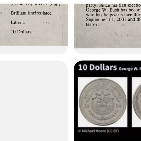 2004 George W Bush $10 Coin Republic of Liberia American Mint - Picture 3 of 5